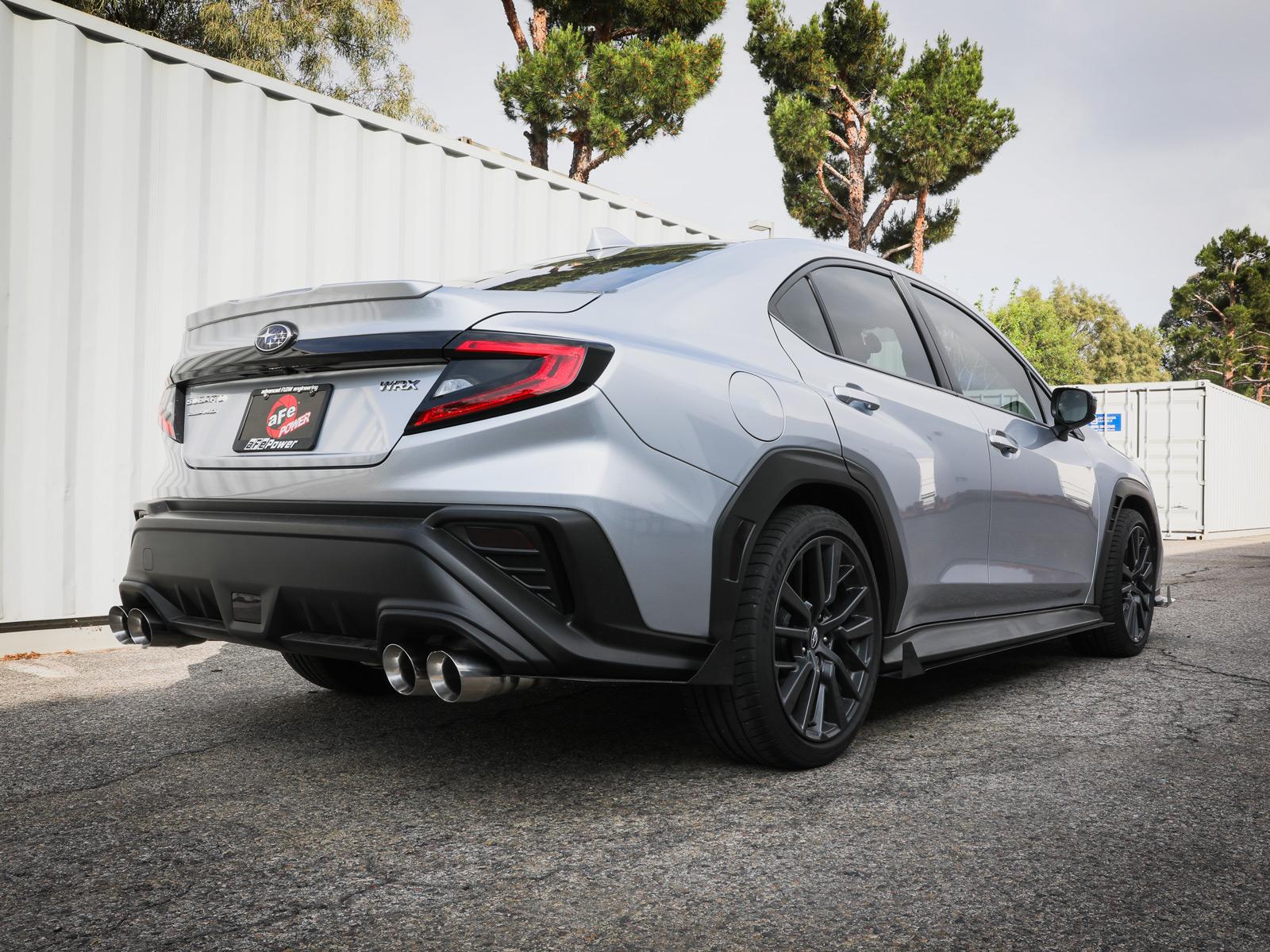 AFE Takeda 3 IN to 2-1/2 IN 304 Stainless Steel Cat-Back Exhaust System w/Polish Tip Subaru WRX 22-23 H4-2.4L (t) - 49-36809-P