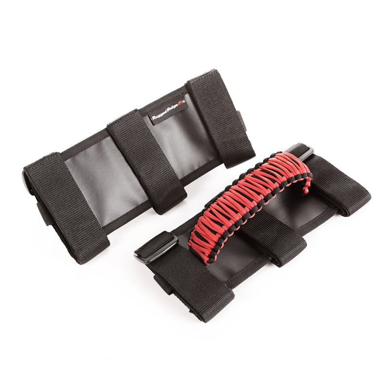 Rugged Ridge Grab Handle Kit Paracord Red/Black; 55-21 Jeep Cj/Wrangler/Gladiator - 13505.31
