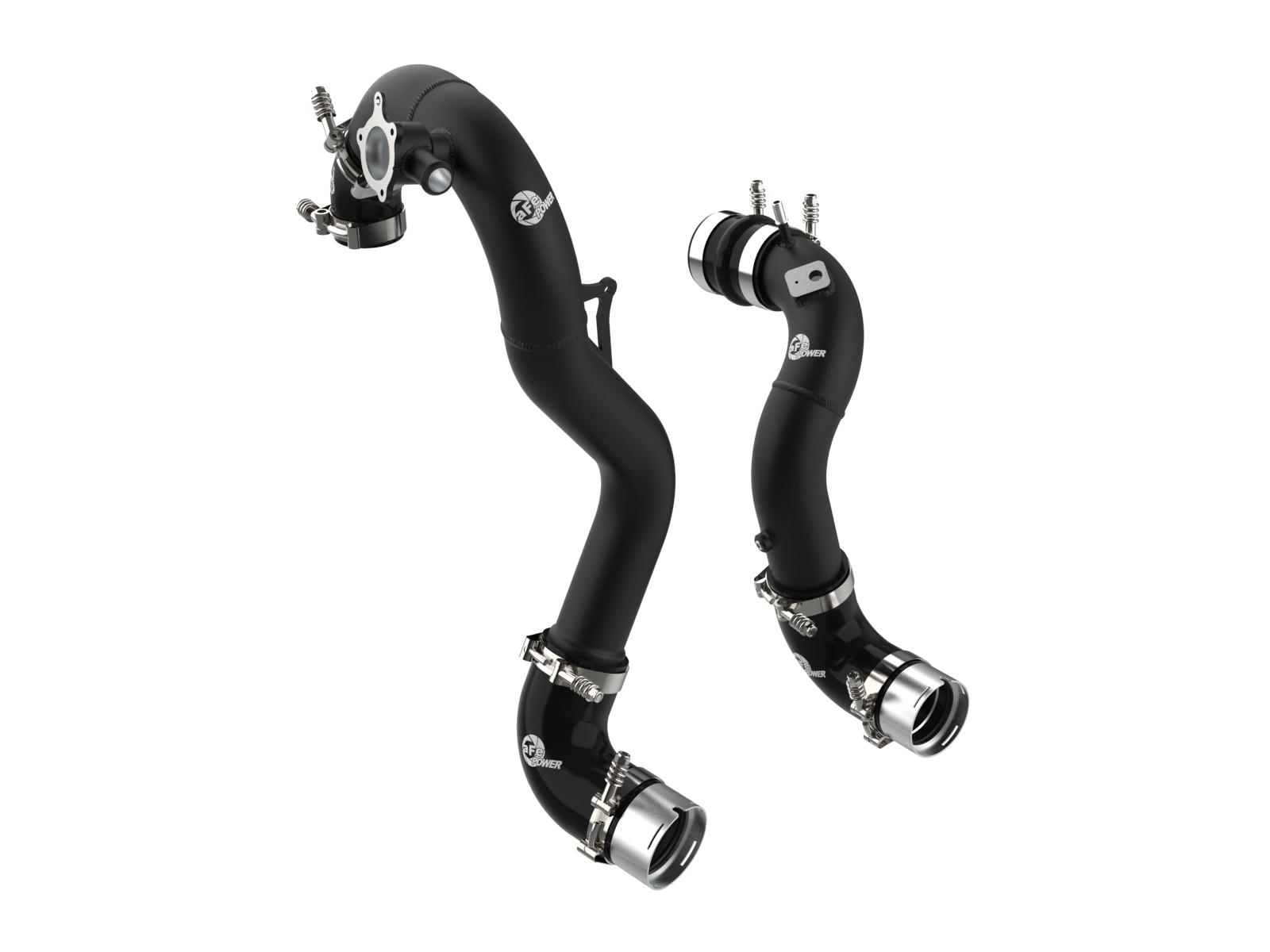aFe BladeRunner Aluminum Hot and Cold Charge Pipe Kit - Black (2021-2025 Ford Bronco 2.3L) - 46-20574-B