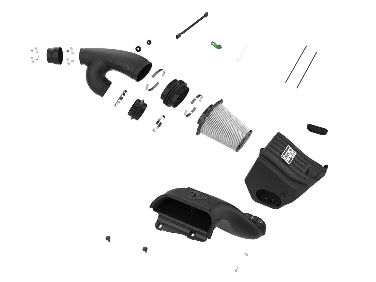 aFe Quantum Cold Air Intake System - Pro DRY S Filter (2015-2025 Ford F-150 2.7L & 3.5L / Raptor 3.5L) - 53-10033D