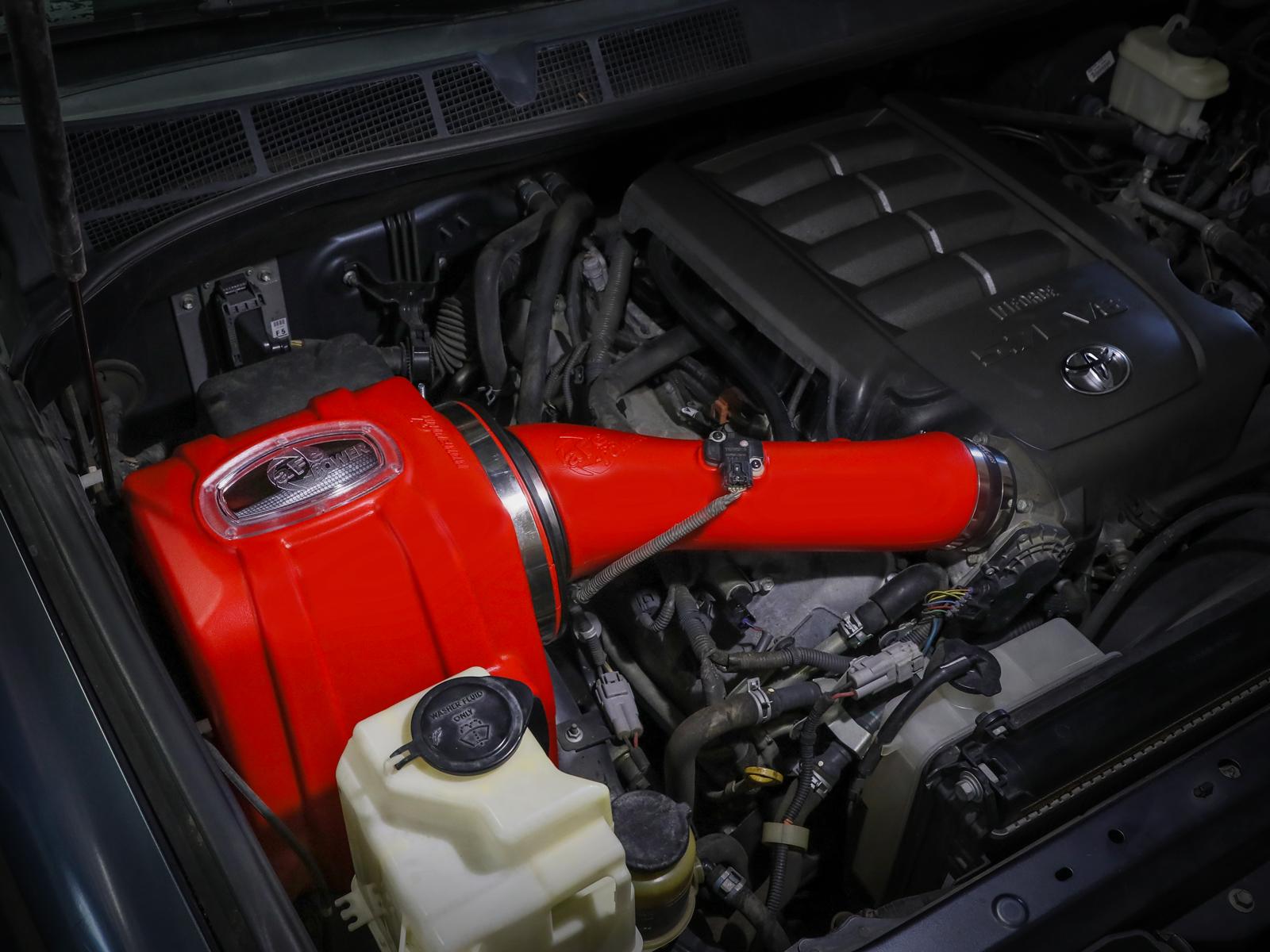 AFE Momentum GT Cold Air Intake System Red w/ Pro DRY S Filter (2007-2021 Tundra 5.7) - 51-76003-R