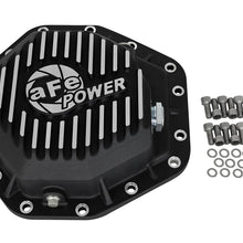 aFe POWER Pro Series Rear Differential Cover Black w/ Machined Fins (2017-2021 F-250 Super Duty, F-350 Super Duty) - 46-70352