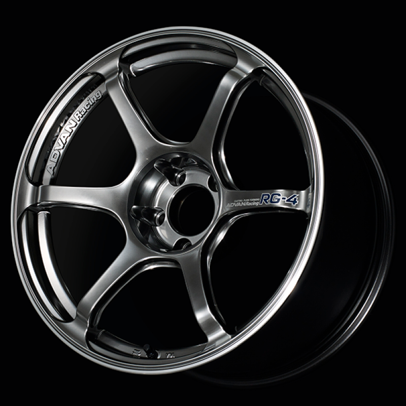 ADVAN RACING RG-4 17X7.0 +42 4-100 RACING HYPER BLACK & RING - YA47E42AHBR