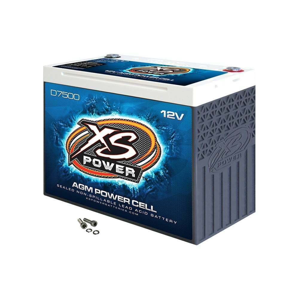 XS Power 12V AGM Powersports Series Batteries - M6 Terminal Bolts Included - D7500