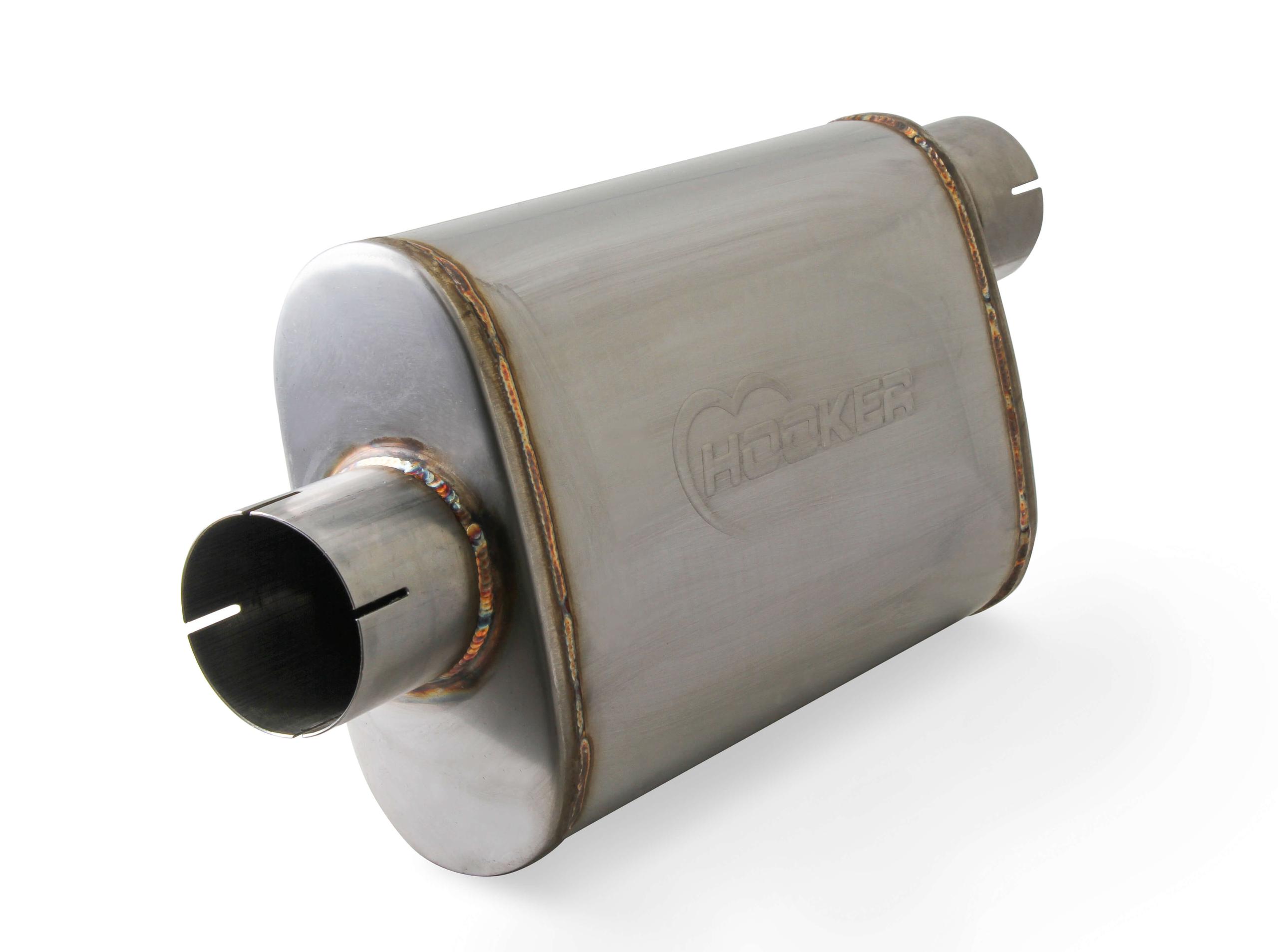Hooker Muffler, Hooker, 304Ss, Offset/Center, 2 - 21642HKR