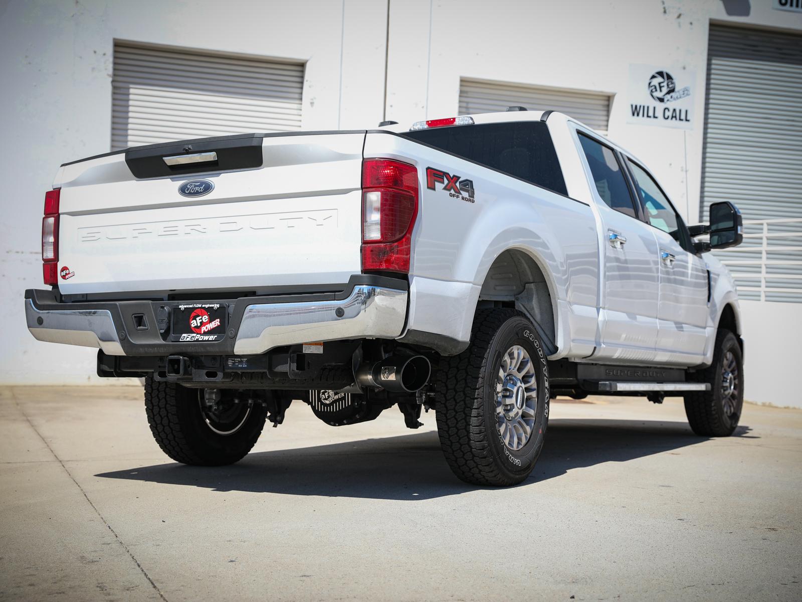 AFE Apollo GT Series 3-1/2 IN 409 SS Axle-Back Exhaust System w/ Black Tip (Ford F-250/F-350 17-20 V8-6.2/7.3L) - 49-43116-B