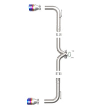 AFE Takeda 2-1/2 IN 304 Stainless Steel Axle-Back Exhaust System w/Blue Flame Tips (Mazda 3 14-18 L4-2.0/2.5L) - 49-37014-L