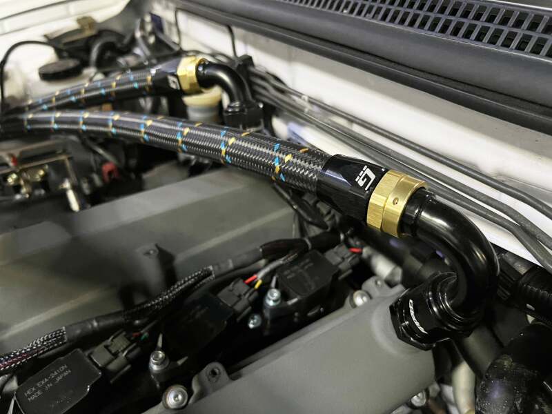 GReddy AN10 Reusable Hose Nylon Braided, Black/Gold/Blue