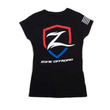 Zone Offroad Black Premium Cotton T-Shirt w/ Patriotic Zone Logos - Womens - 2XL - ZONU91642XL