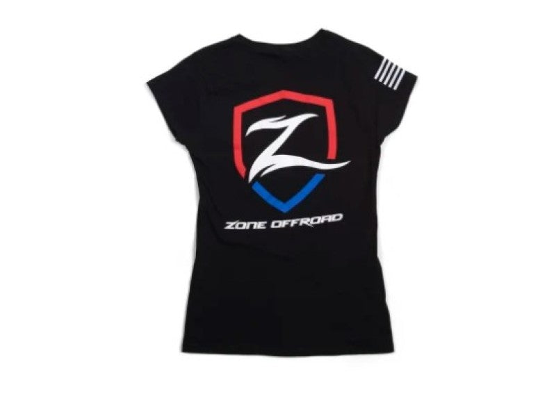 Zone Offroad Black Premium Cotton T-Shirt w/ Zone Offroad Logo - Womens - M - ZONU9164M