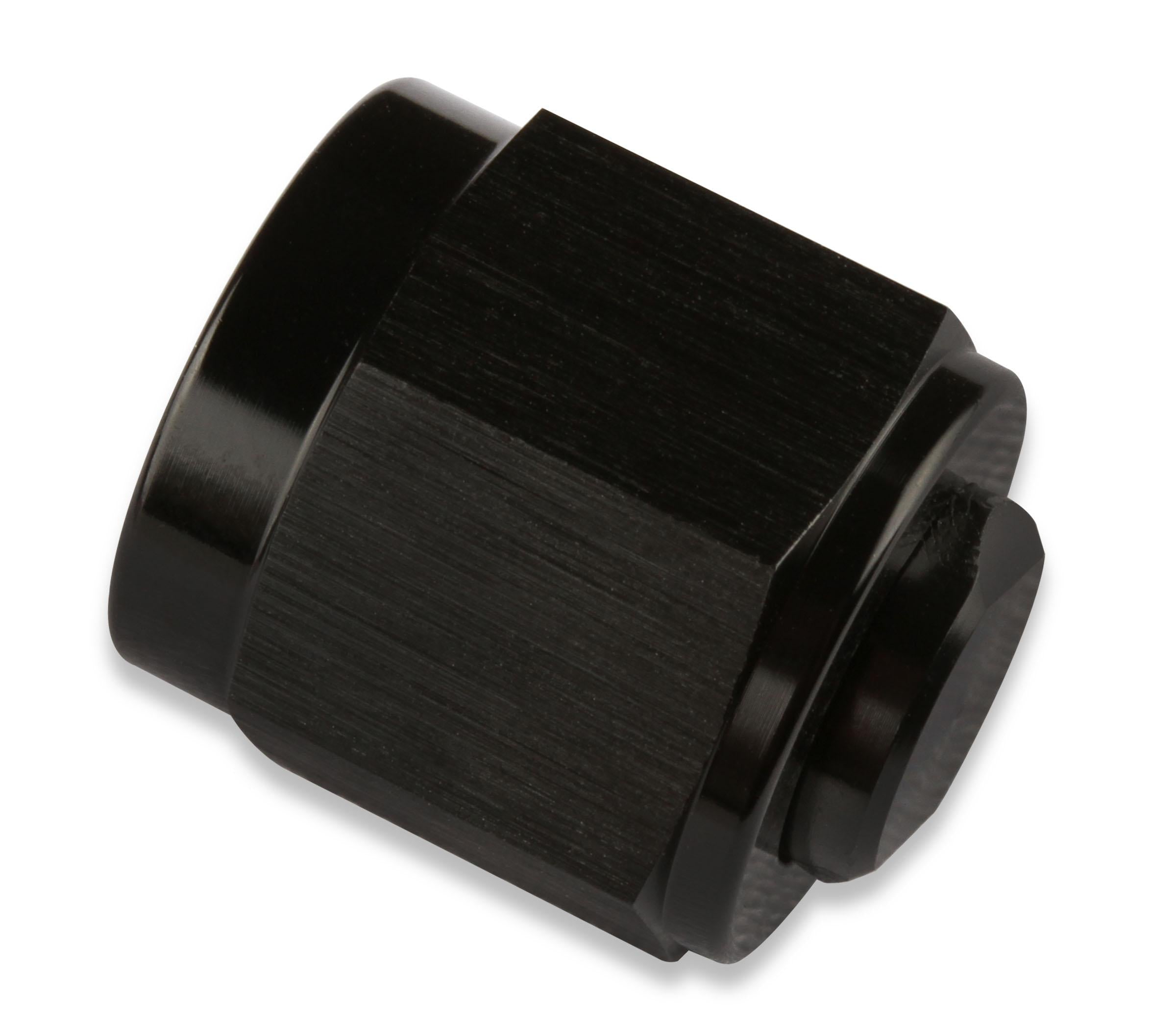 Mr. Gasket -6 AN Caps (2) - Black.  - 492906-BL