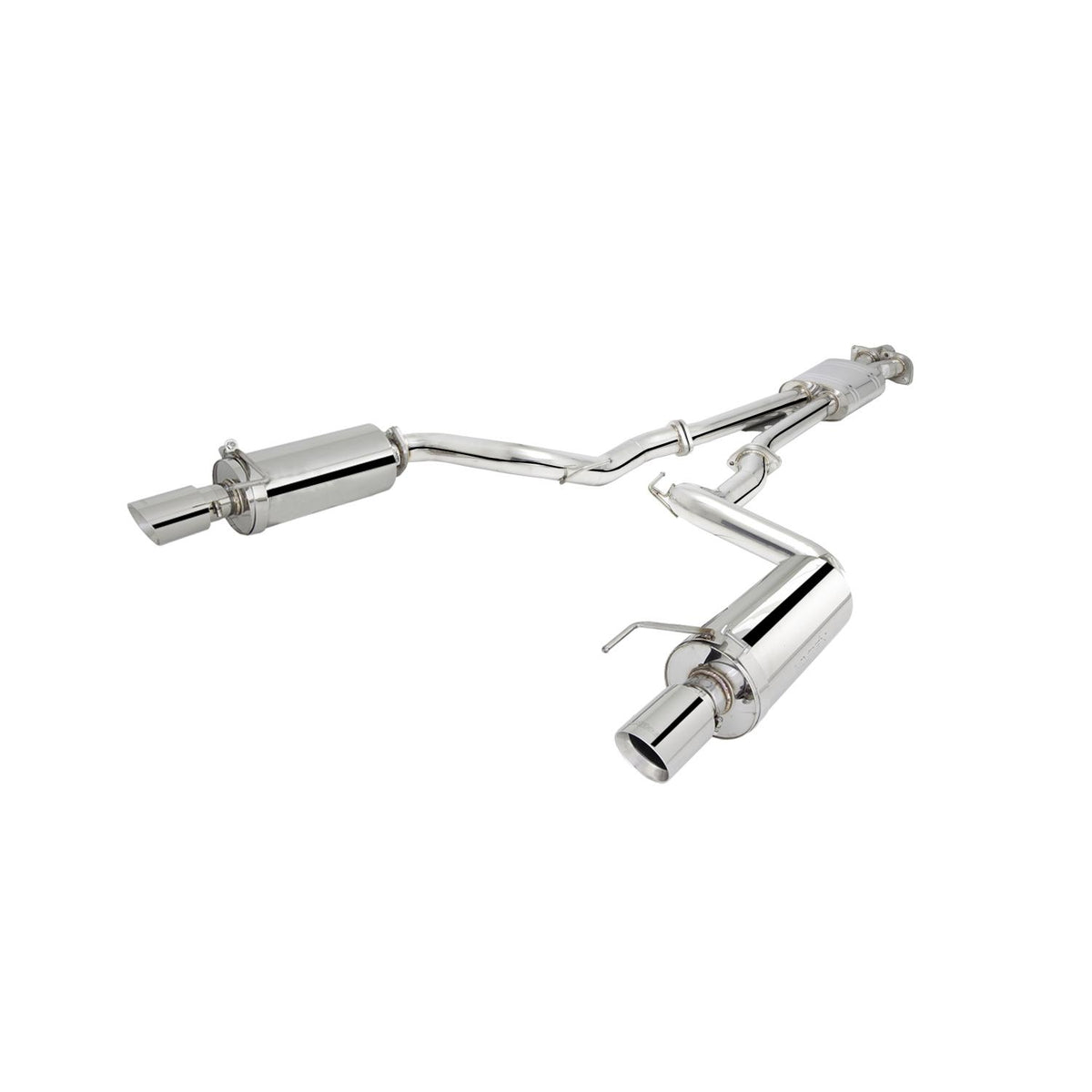 XForce Twin 21/2" Ss Cat-Back Exhaust System (2015-2017 Mustang) - ES-FM17-CBS