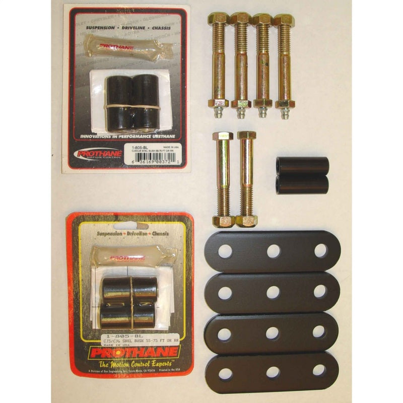Rugged Ridge Suspension Leaf Spring Shackle Kit Hd Greaseable; 55-75 Jeep Cj - 18265.03