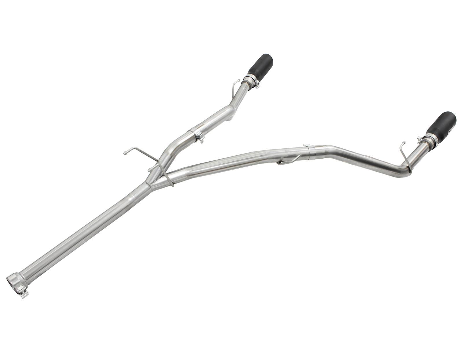 AFE Large Bore-HD Stainless Steel DPF-Back Exhaust System w/ Black Tip (2014-2019 1500, 1500 Classic) - 49-42041-B