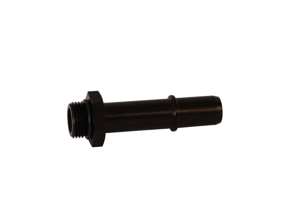Aeromotive Adapter, Male 5/8 Quick Connect to Male AN-08 ORB, Straight. Direct Port Adapter for any AN-08 ORB port to convert to 5/8" Male Quick Connect. - 15134