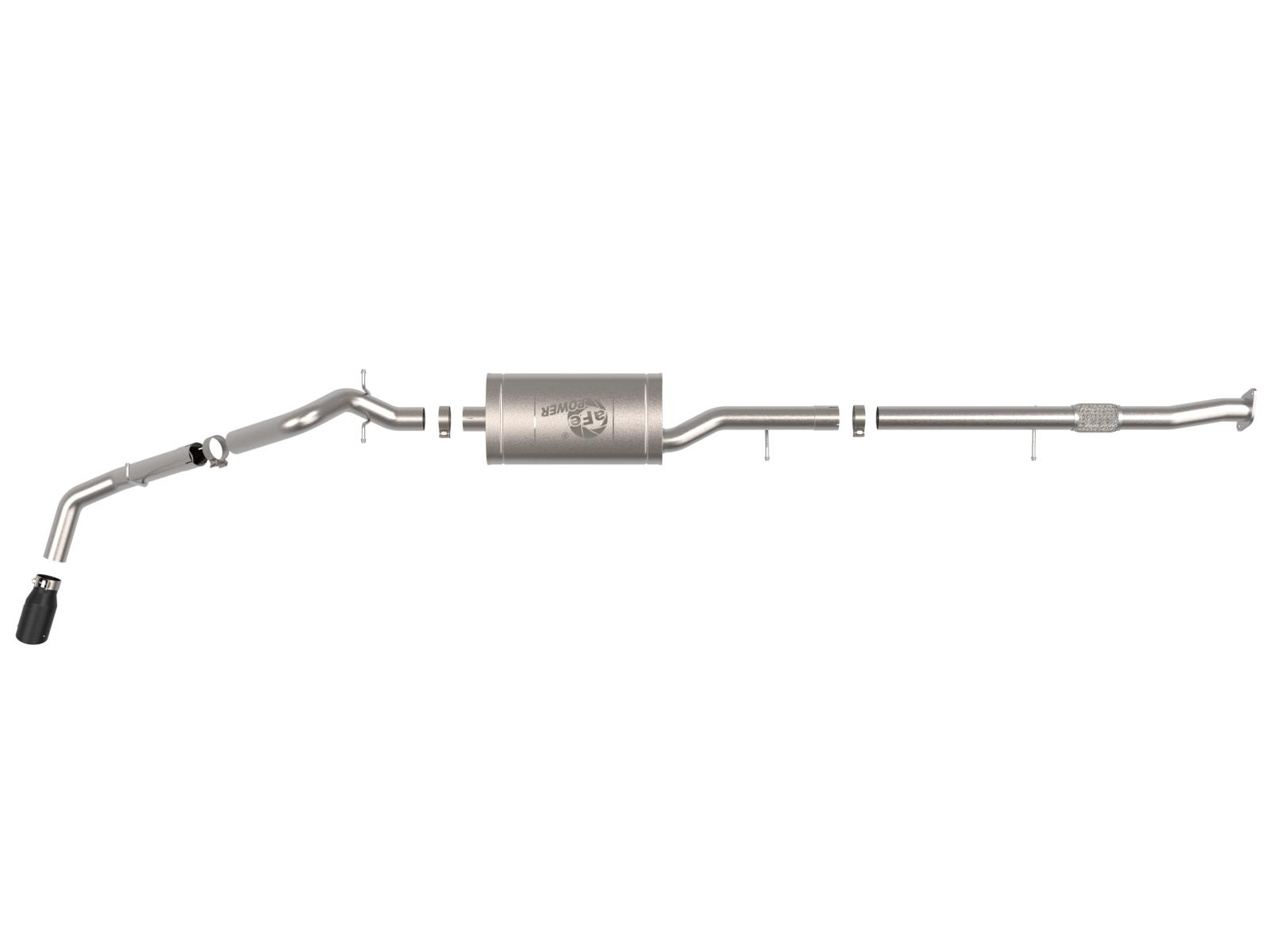 AFE Apollo GT Series 3 IN 409 Stainless Steel Cat-Back Exhaust System w/ Black Tip (2023-2024 Colorado , Canyon) - 49-44141-B