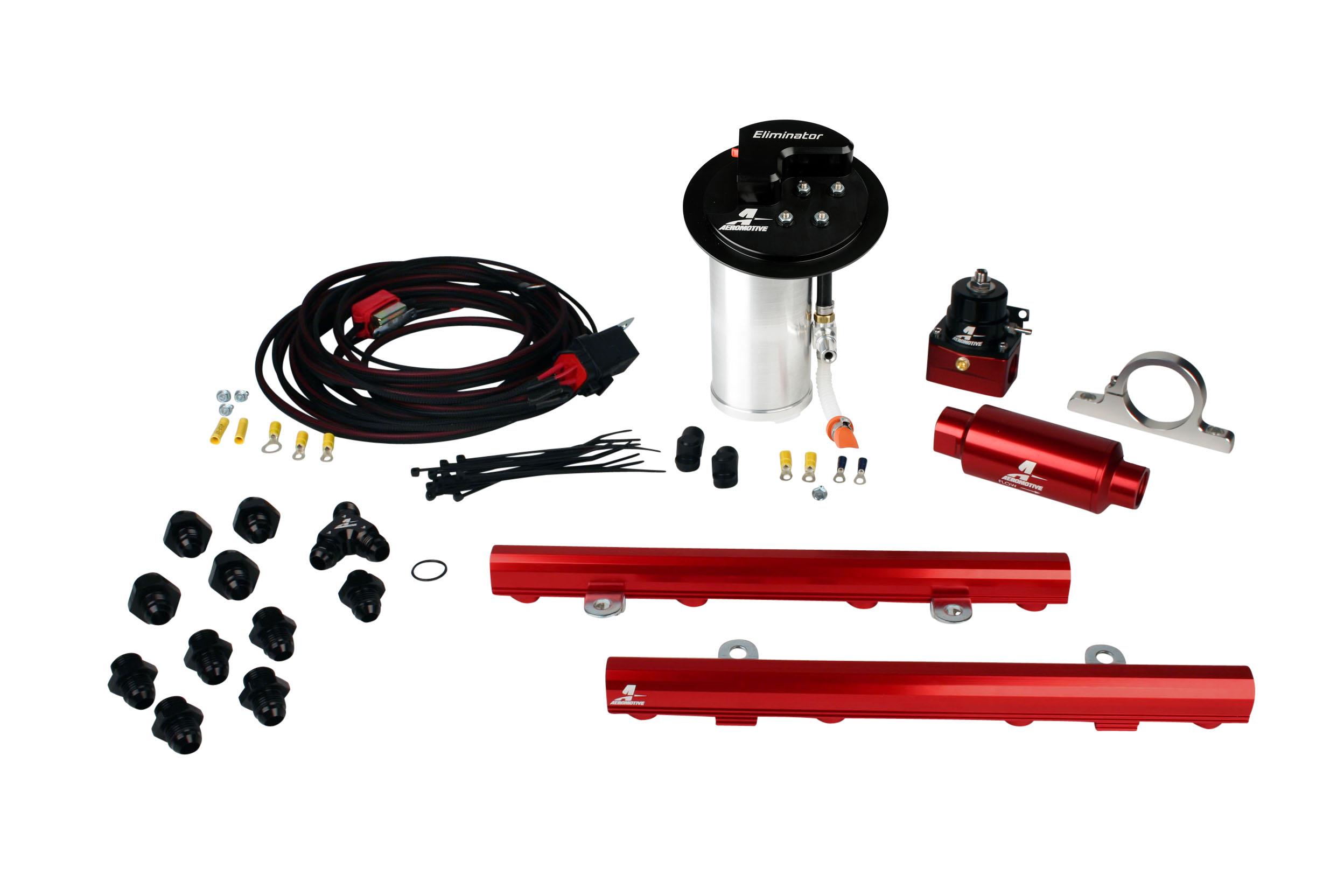 Aeromotive 17348  10-17 Mustang GT Stealth Eliminator Race System with 5.0L 4-V Fuel Rails
