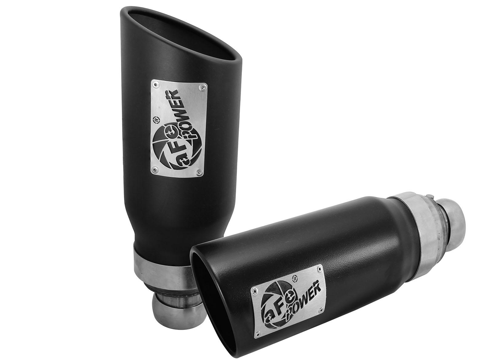 AFE MACH Force-Xp 409 Stainless Steel OE Replacement Exhaust Tip Black (2009-2019 1500, 1500, 1500 Classic, Ram 1500) - 49C42046-B