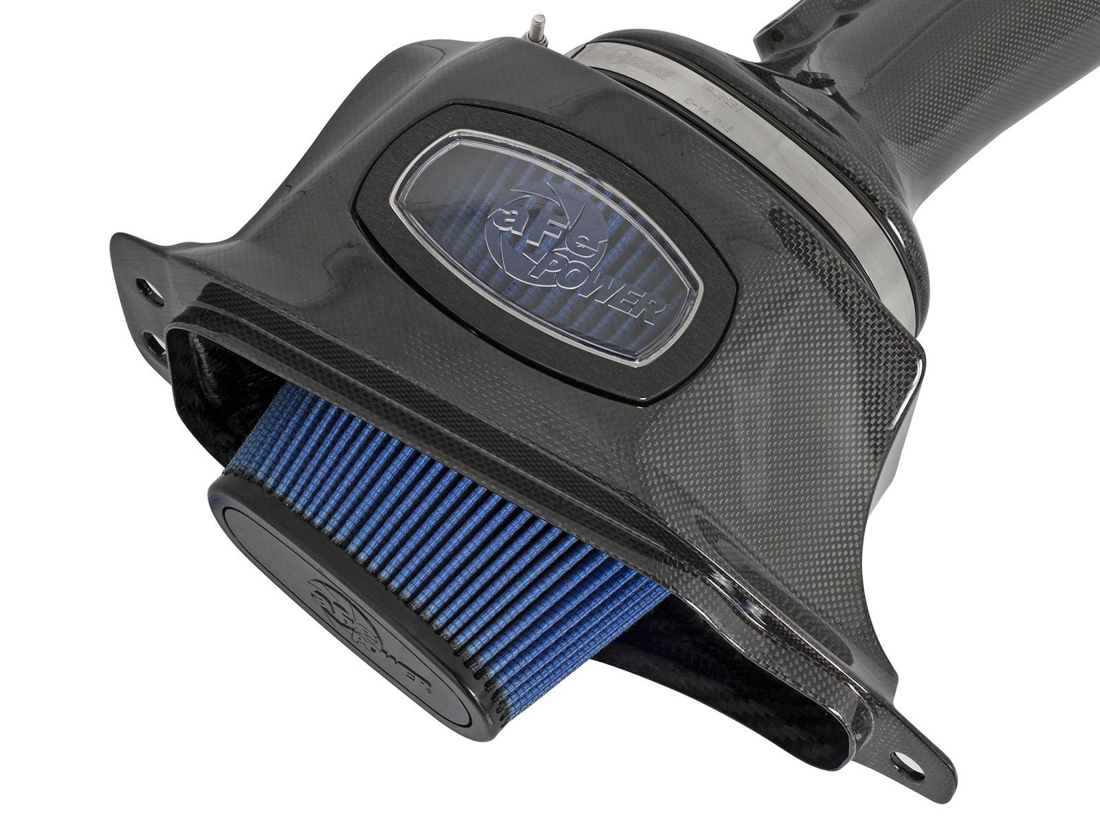 AFE Black Series Carbon Fiber Cold Air Intake System w/ Pro 5R & Pro DRY S Filters (2015-2019 Corvette) - 52-74202-C
