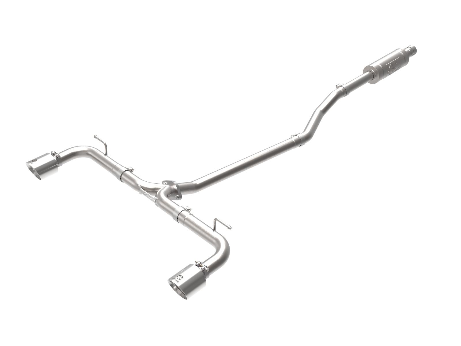 AFE Takeda 2-1/2 IN 304 Stainless Steel Cat-Back Exhaust System w/ Polished Tips (Mazda 3 14-18 L4-2.0/2.5L) - 49-37015-P