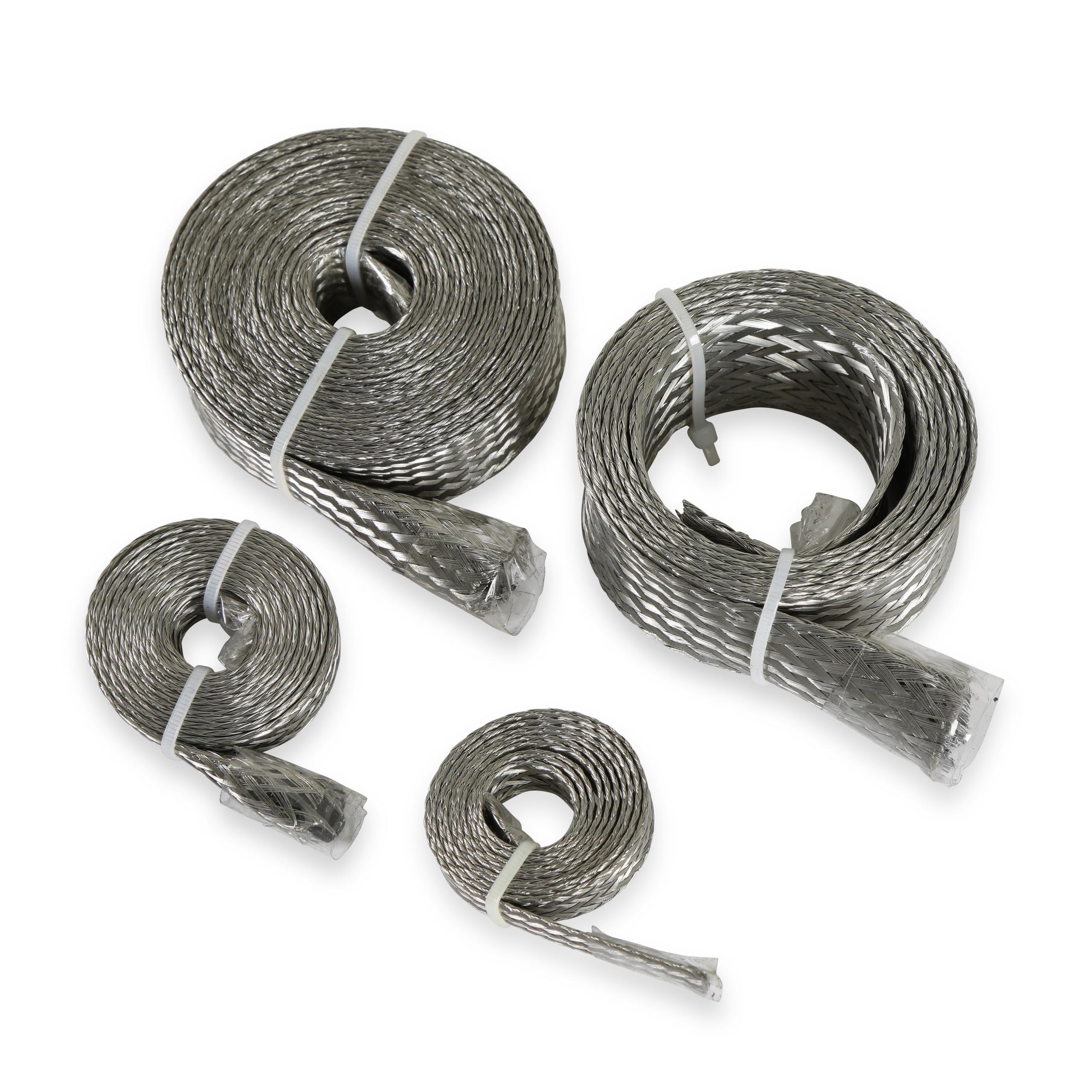 Mr. Gasket Flex-Braid Hose Sleeve Kit - Silver.  - 8092