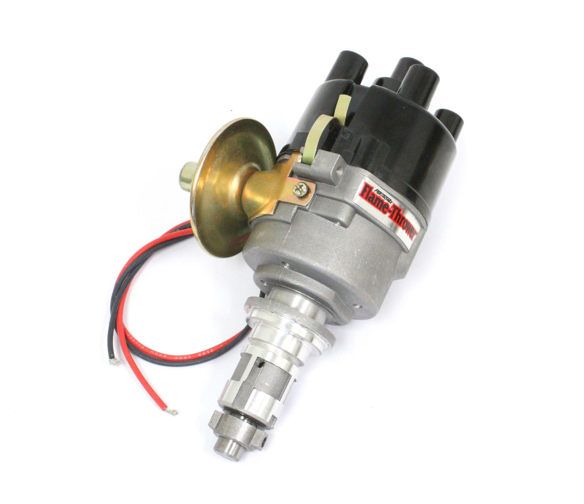 Pertronix Flame-Thrower "Stock-Look" Performance Distributor Featuring Ignitor Iii Electronics For British A+ 4-Cylinder Engines. Replaces Lucas 45D Distributors. 12-Volt Negative Earth, With Vacuum Advance, & Top Exit Cap. - D7174218