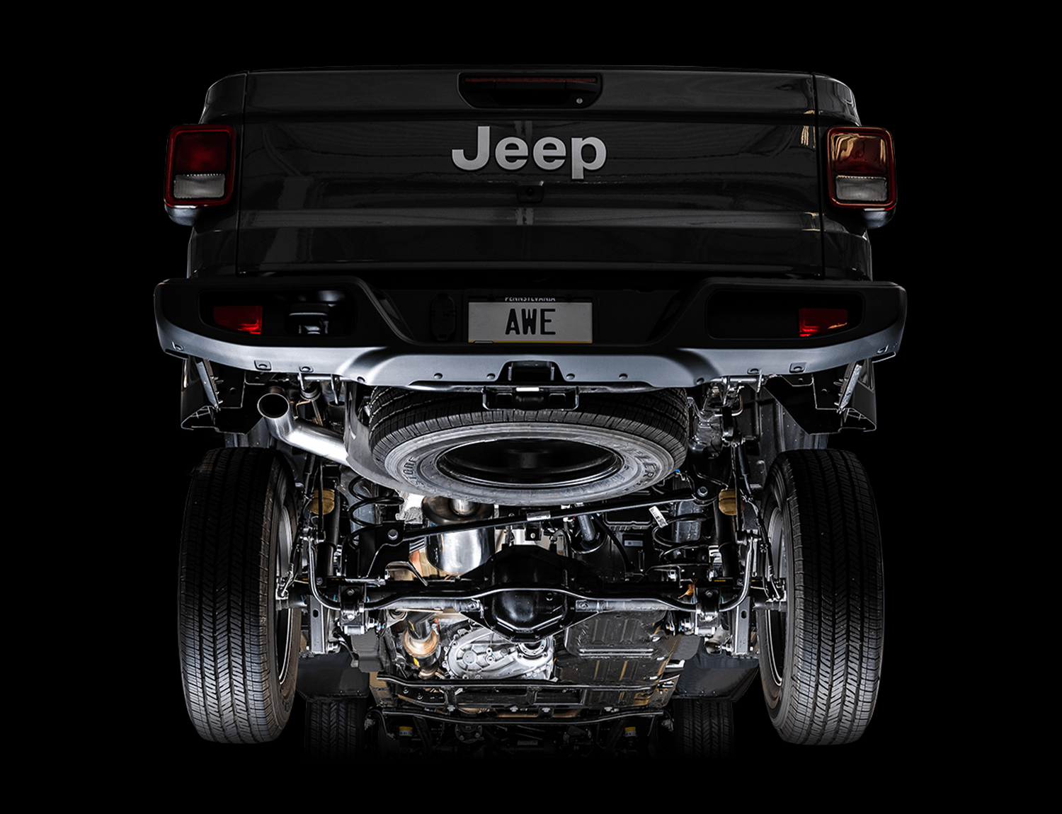 AWE Trail Edition Catback Exhaust for Jeep JT 3.6L (2020-2021 Jeep Gladiator) - 3015-21001