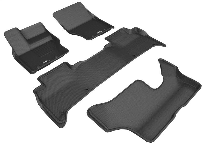 3D MAXpider 2017-2020 Land Rover Discovery Kagu 1st & 2nd & 3rd Row Floormats - Black