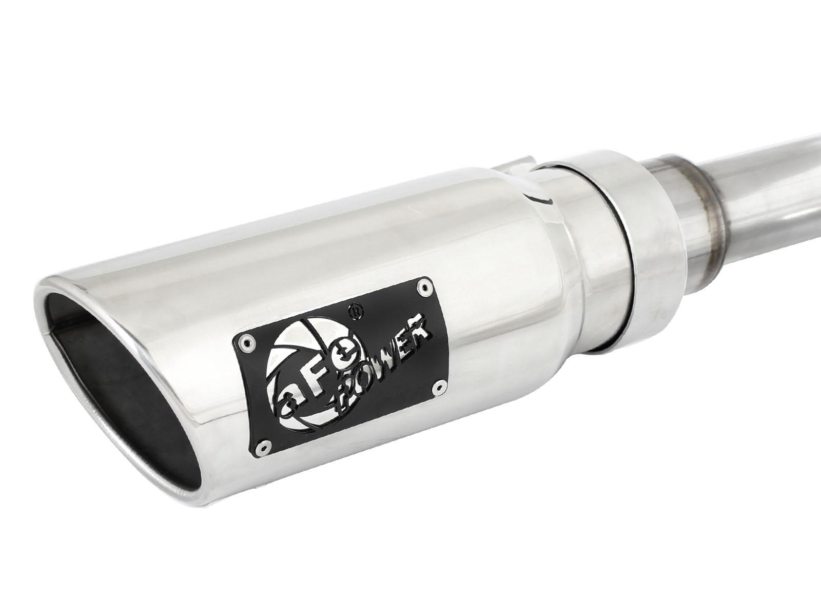 AFE Large Bore-HD Stainless Steel DPF-Back Exhaust System w/ Polished Tip (2014-2019 1500, 1500 Classic) - 49-42041-P
