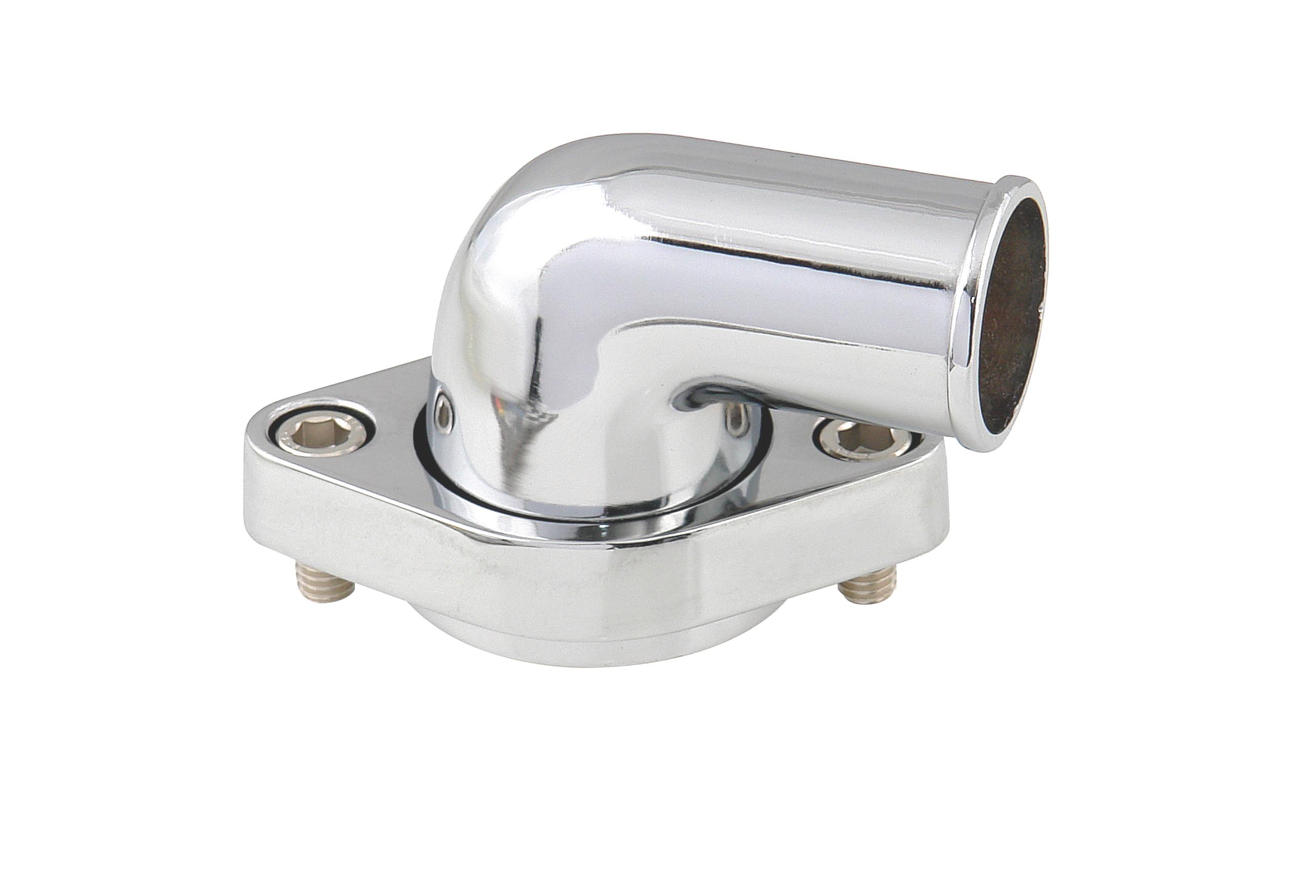 Mr. Gasket O-ring Style Chrome Water Neck - 90 degree.  - 9142G