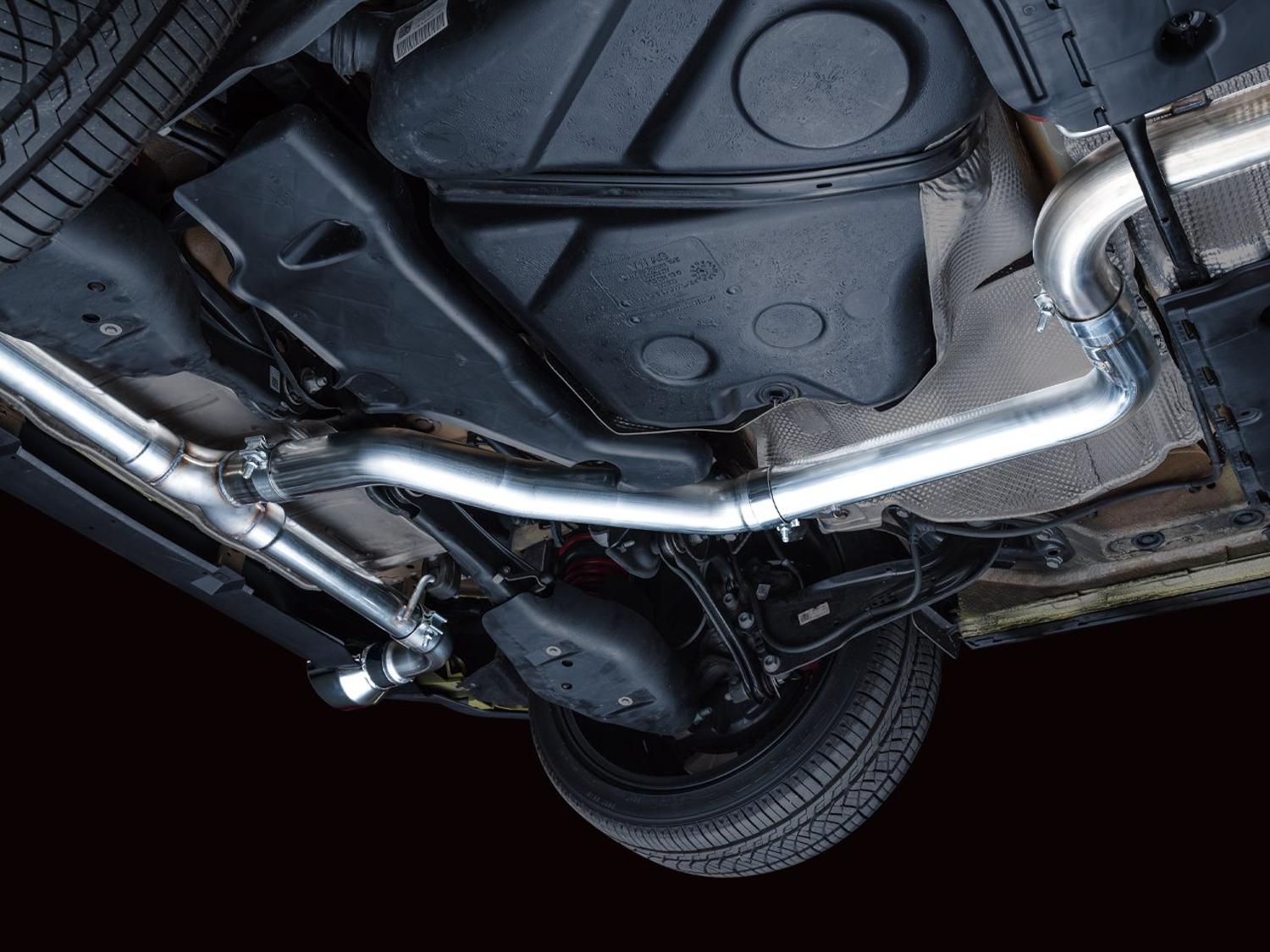 AWE Track Edition Catback Exhaust - Chrome Silver Tips (2022-2023 Volkswagen MK8 GTI) - 3020-32658