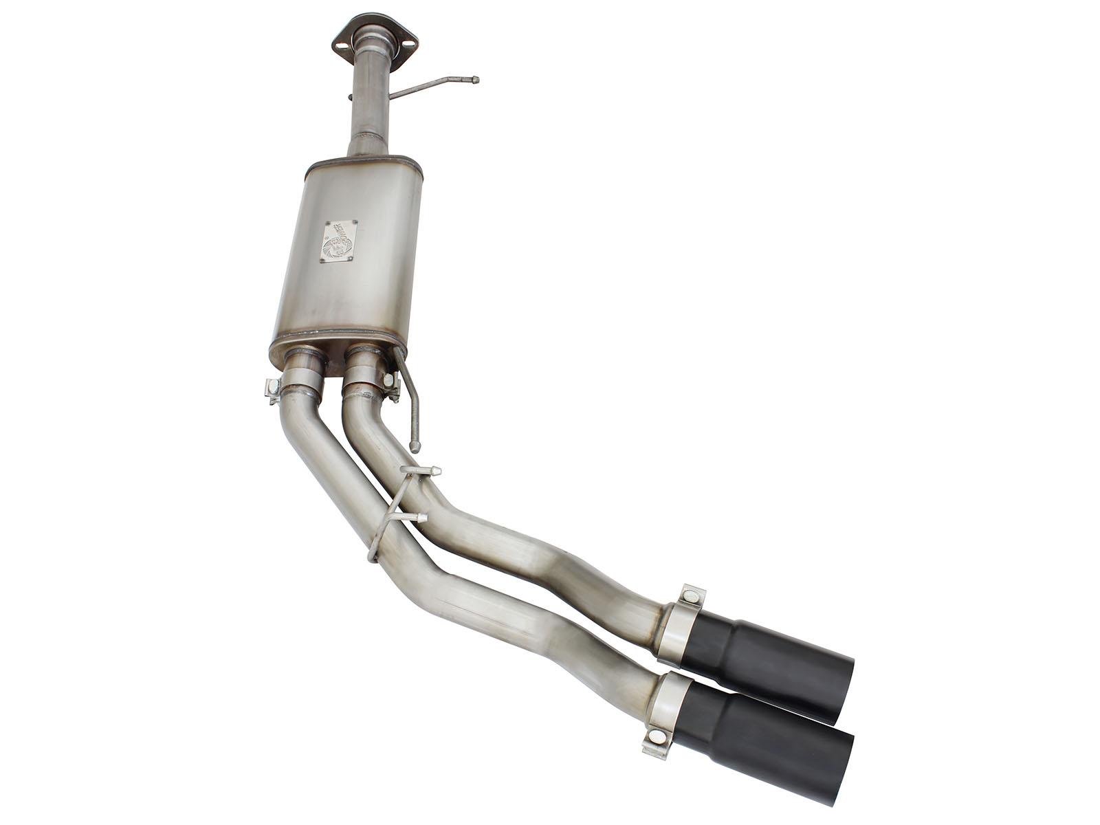 AFE Rebel Series 3 IN to 2-1/2 IN 409 Stainless Steel Cat-Back Exhaust w/Black Tip (2010-2014 F-150, F-150, F-150) - 49-43071-B