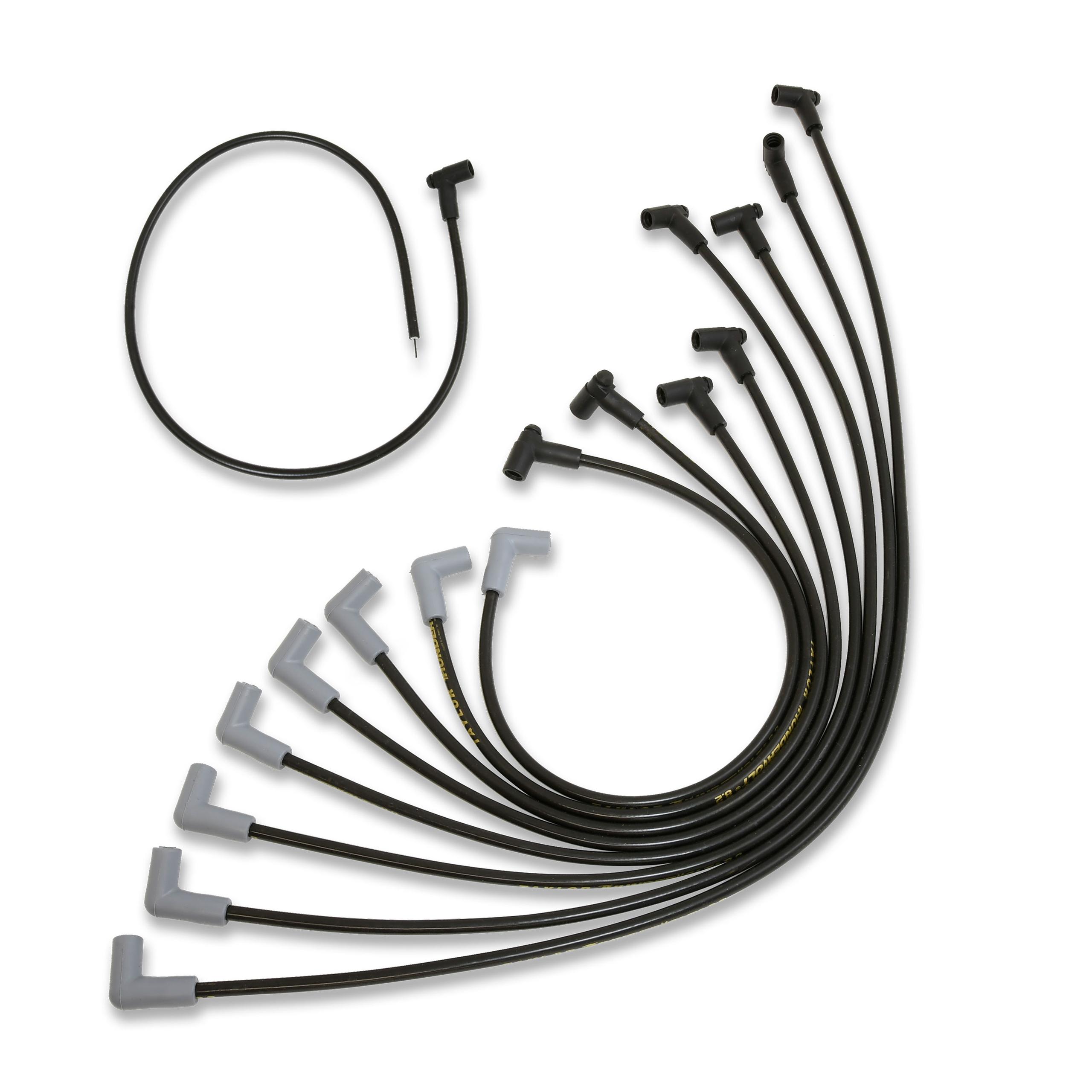 TAYLOR CABLE Thundervolt 8.2 custom 8 cyl black Spark Plug Wires - 82041