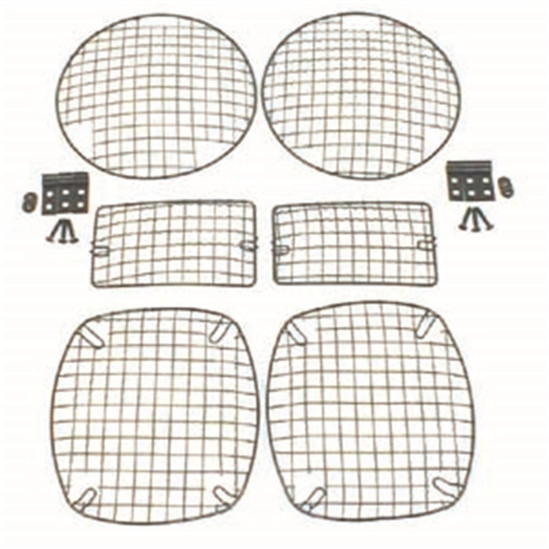 Rugged Ridge Stone Guard Kit Black; 97-06 Jeep Wrangler Tj/Lj - 11236.01