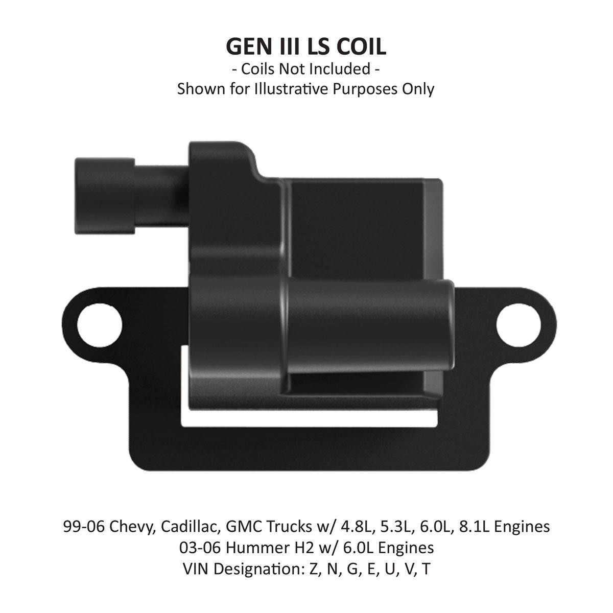 Holley Igntion Coil Remote Relocation Bracket, Black Finish, Pair.  - 561-128
