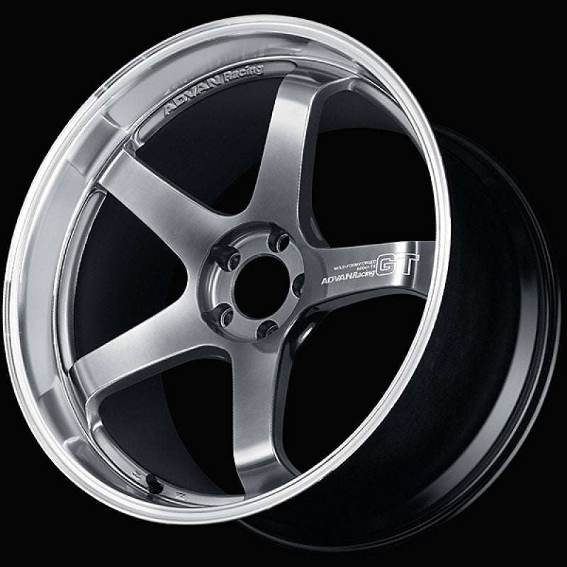 ADVAN RACING GT PV 19X8.5 +47 5-120 MACHINING & HYPER PLATINUM BLACK - YAQ9H47WPBP
