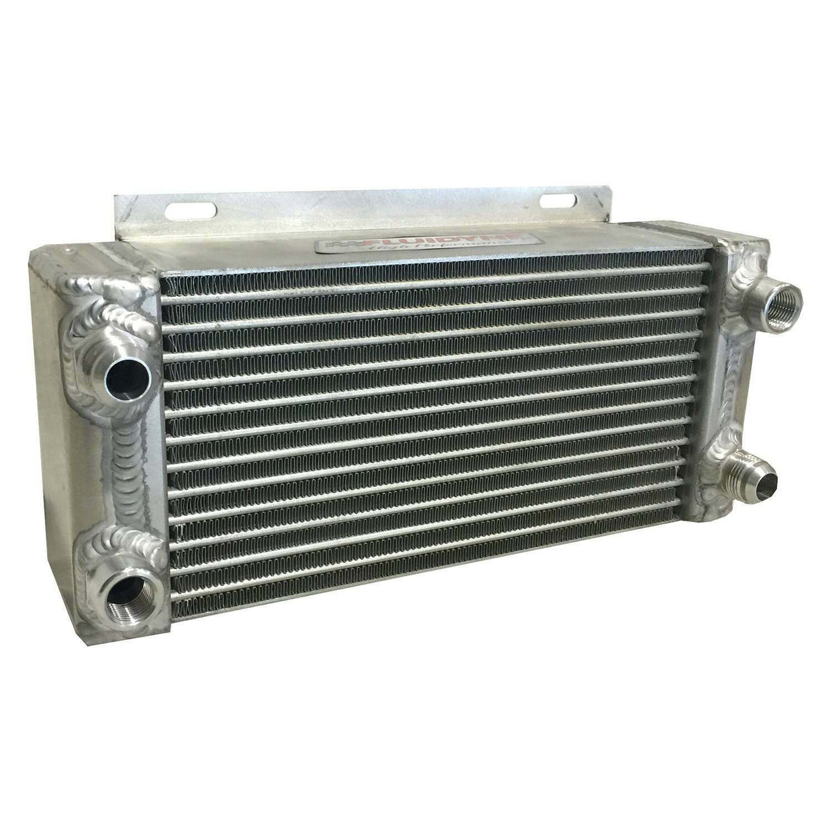 Fluidyne 400 Series Oil Cooler-12AN fittings - Oil Coolers Oval Tube & Fin Oil Coolers - DB-30416
