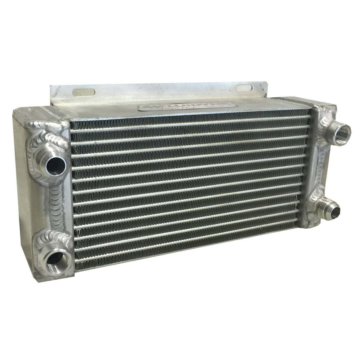 Fluidyne 600 Series Oil Cooler-12AN fittings - Oil Coolers Oval Tube & Fin Oil Coolers - DB-30616