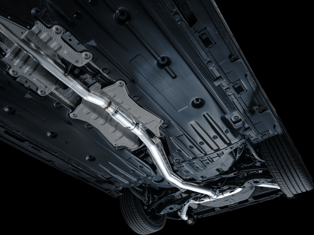 AWE Track Edition for FE1 Civic Si/DE4 Acura Integra- Diamond Black Tips - 3020-33331