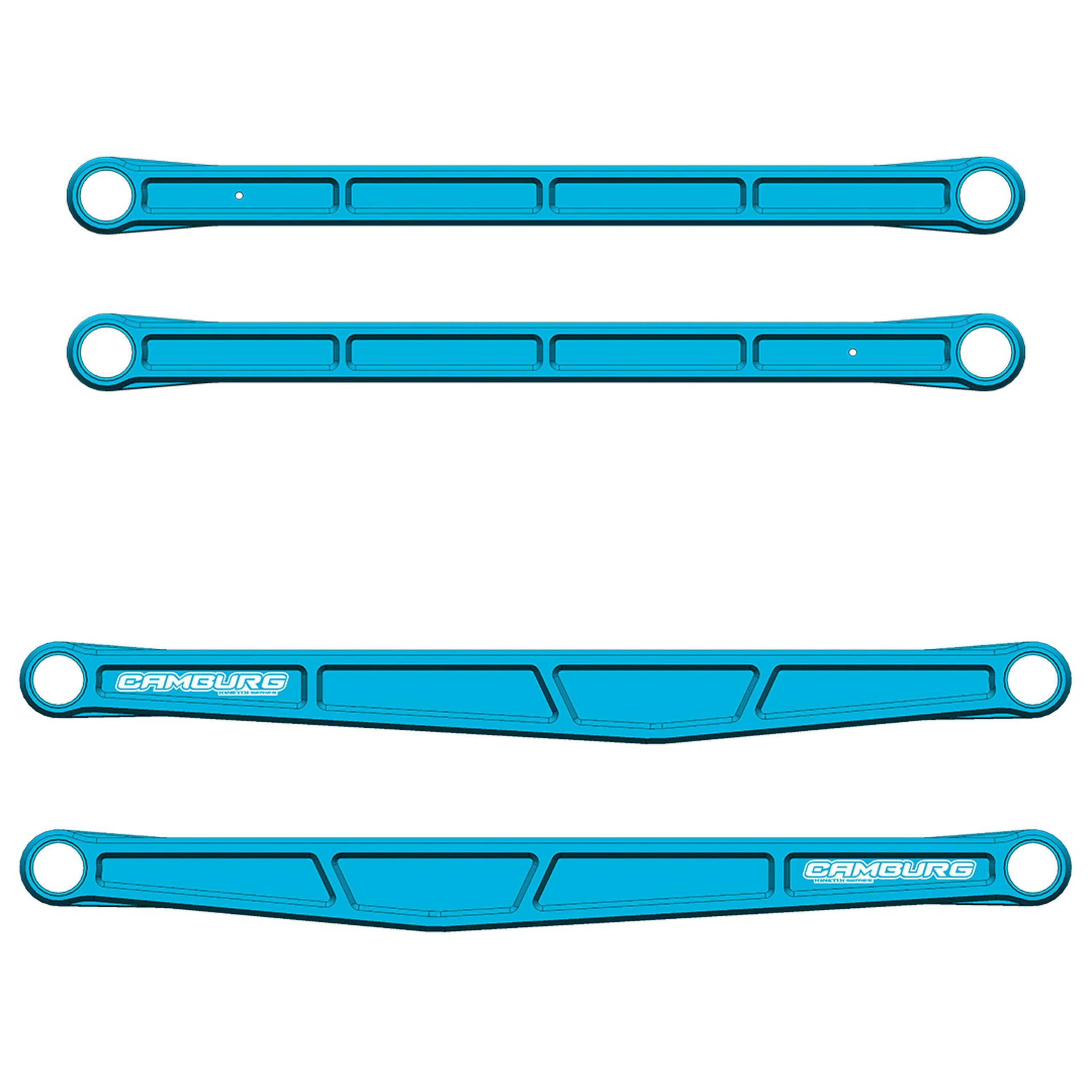 Camburg Kinetik Series Rear Billet Trailing Arm Kit (2021-2023 F-150 Raptor) - CAM-120033-BLU