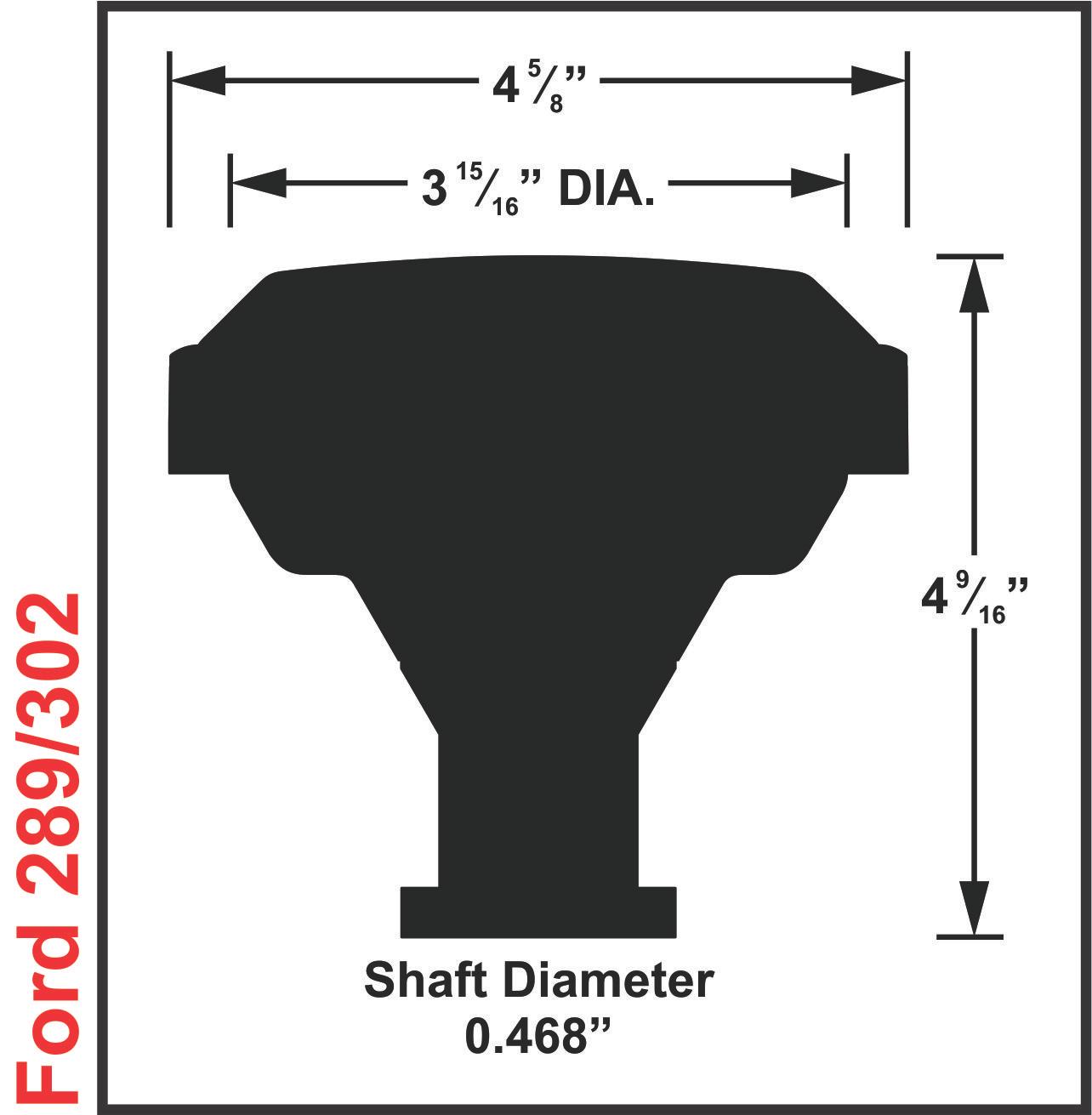 Msd 601523 Dis Kit S/Block Ford, 289-302, Black