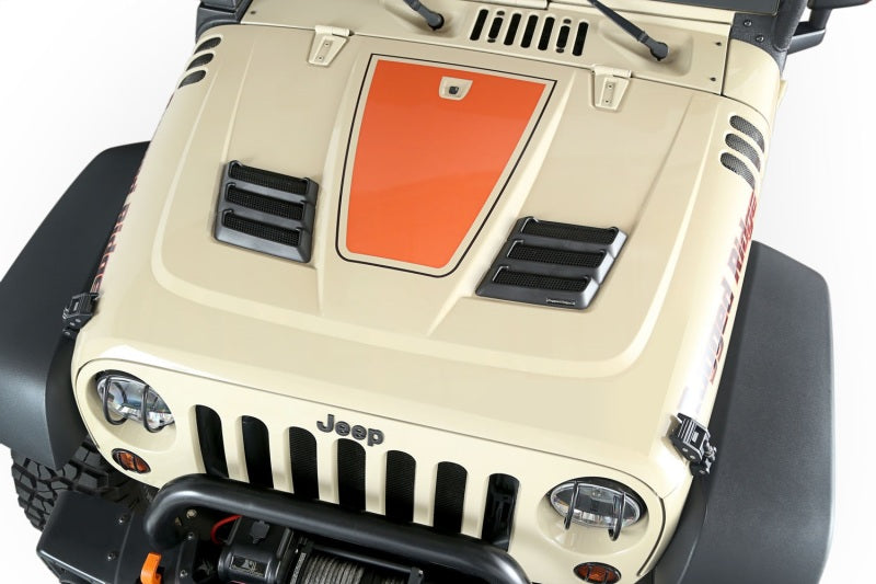 Rugged Ridge Performance Vented Hood Kit; 07-18 Jeep Wrangler Jk - 17759.02
