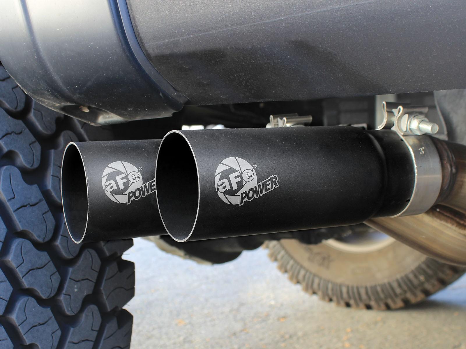 AFE Rebel Series 3 IN to 2-1/2 IN 409 Stainless Steel Cat-Back Exhaust w/Black Tip (2009-2014 F-150) - 49-43080-B