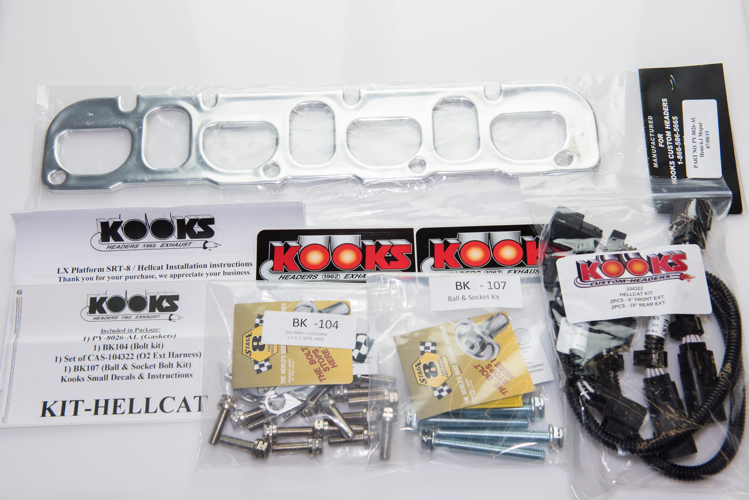 Kooks 2" x 3" SS Headers. 2015-2020 Charger/Challenger Hellcat 6.2L. - 31032600