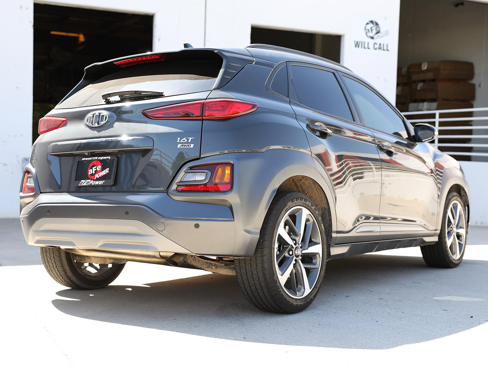 AFE Takeda 2-1/2in 304 Stainless Steel Axle-Back Exhaust System w/o Muffler (Hyundai Kona 18-21 L4-1.6L (t) This item will only fit models equipped with all-wheel drive) - 49-37017NM