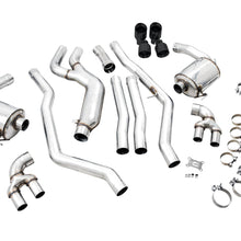 AWE Non-Resonated Touring Edition Exhaust for G20 M340i - Diamond Black Tips (2019+ 3 Series) - 3015-43156