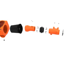 AFE Momentum GT Cold Air Intake System Orange w/ Black Pro 5R Filter (2022-2026 Ram, Jeep Fitments) - 50-70120KN