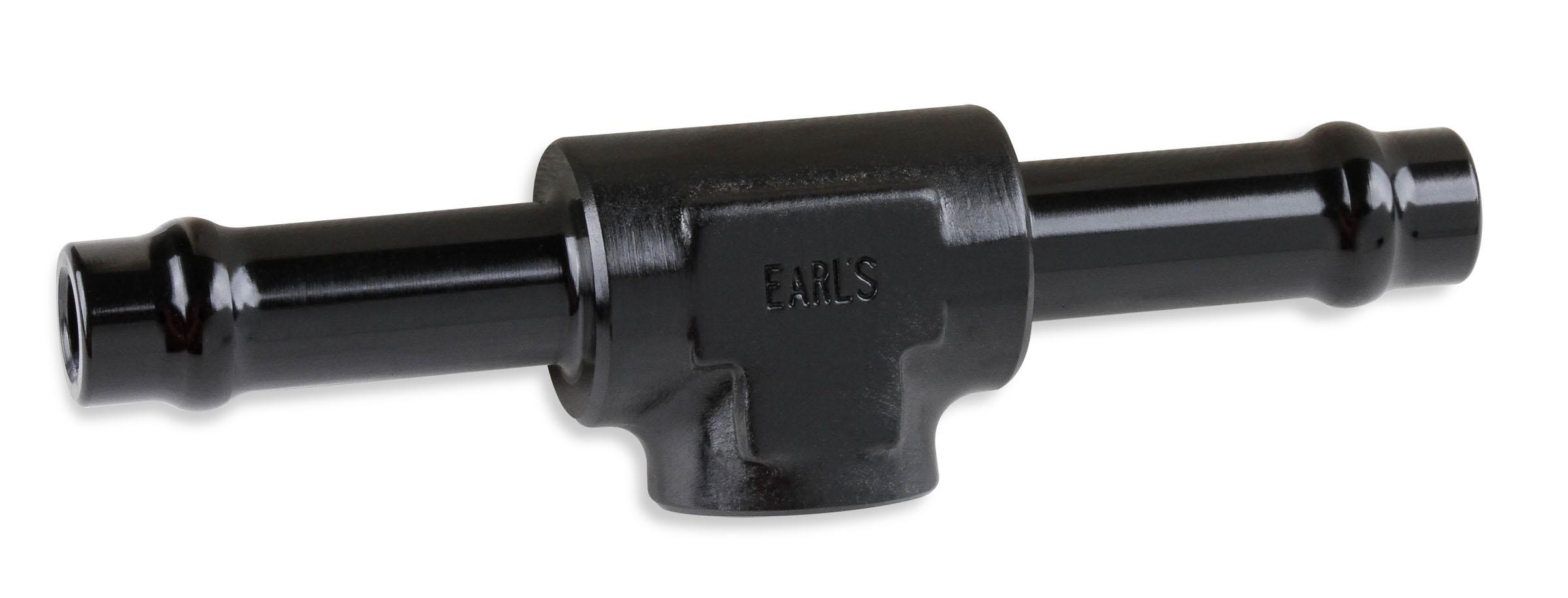 Earls Vapor Guard Barb To Npt Adapter - Fitting Size: 3/8 In. Hose Barb To 1/8 In. Npt Tee - 782461ERL