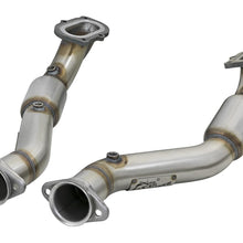 AFE Twisted Steel Mid Pipe 3 IN 304 Stainless Steel w/ Cat Chevrolet Corvette (C7) & Z06 14-17 V8-6.2L/6.2L (sc) LT1 - 48-34130-1YC