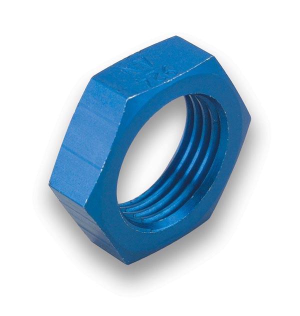Earls Aluminum An Bulkhead Nut - Size: -8An - Anodized Blue - 992408ERL